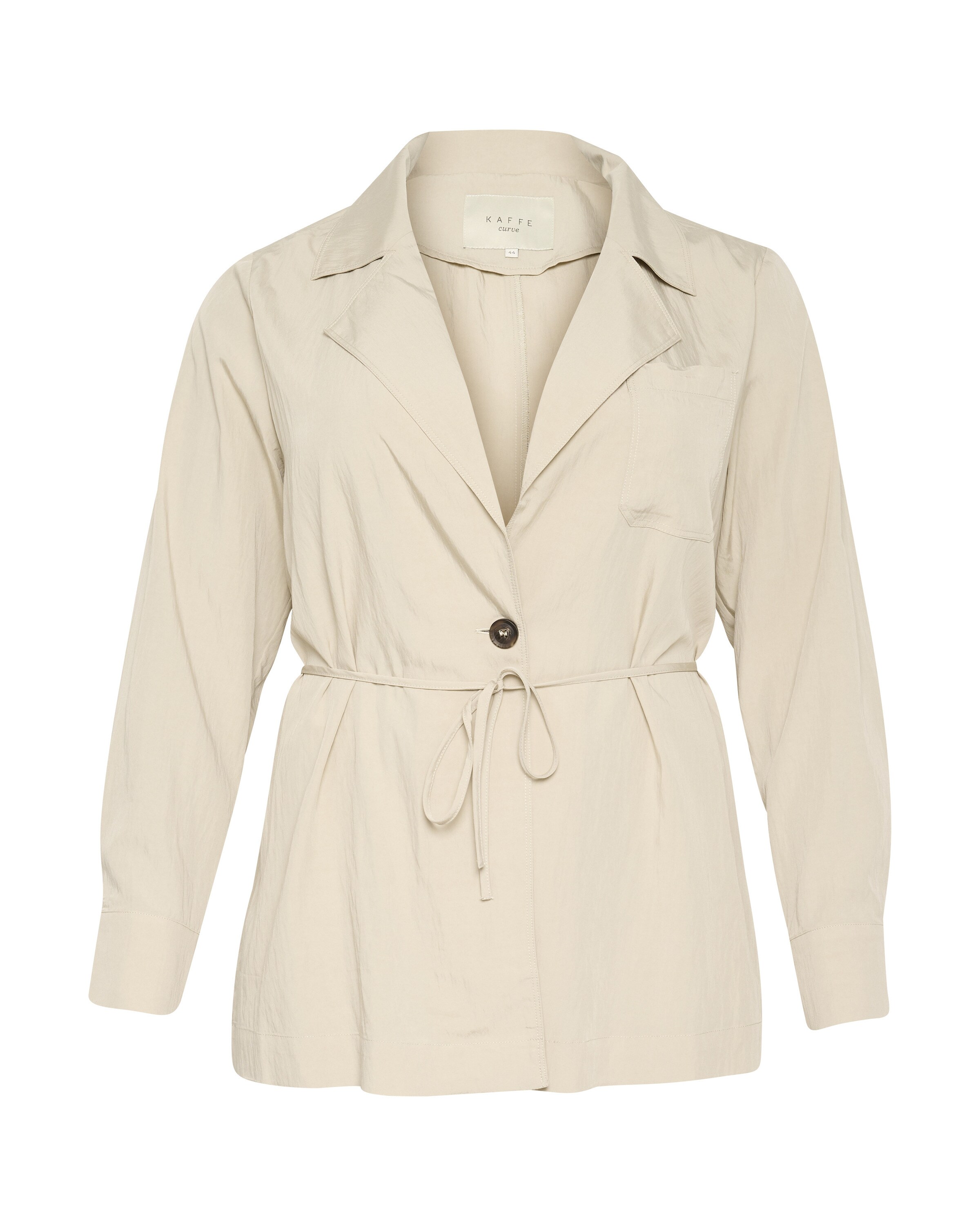 KAFFE CURVE Übergangsjacke 'Trina' in Beige: Vorderseite