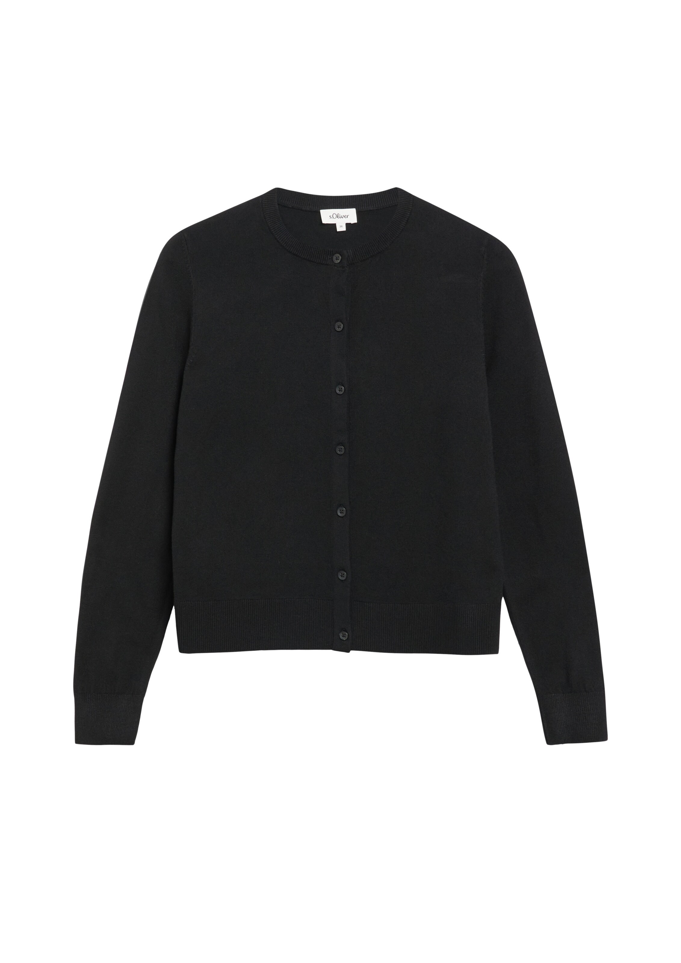 s.Oliver Strickjacke in Schwarz: Vorderseite