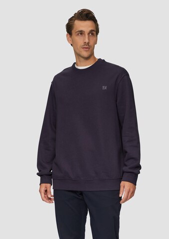 s.Oliver Men Big Sizes Sweatshirt in Purple: front