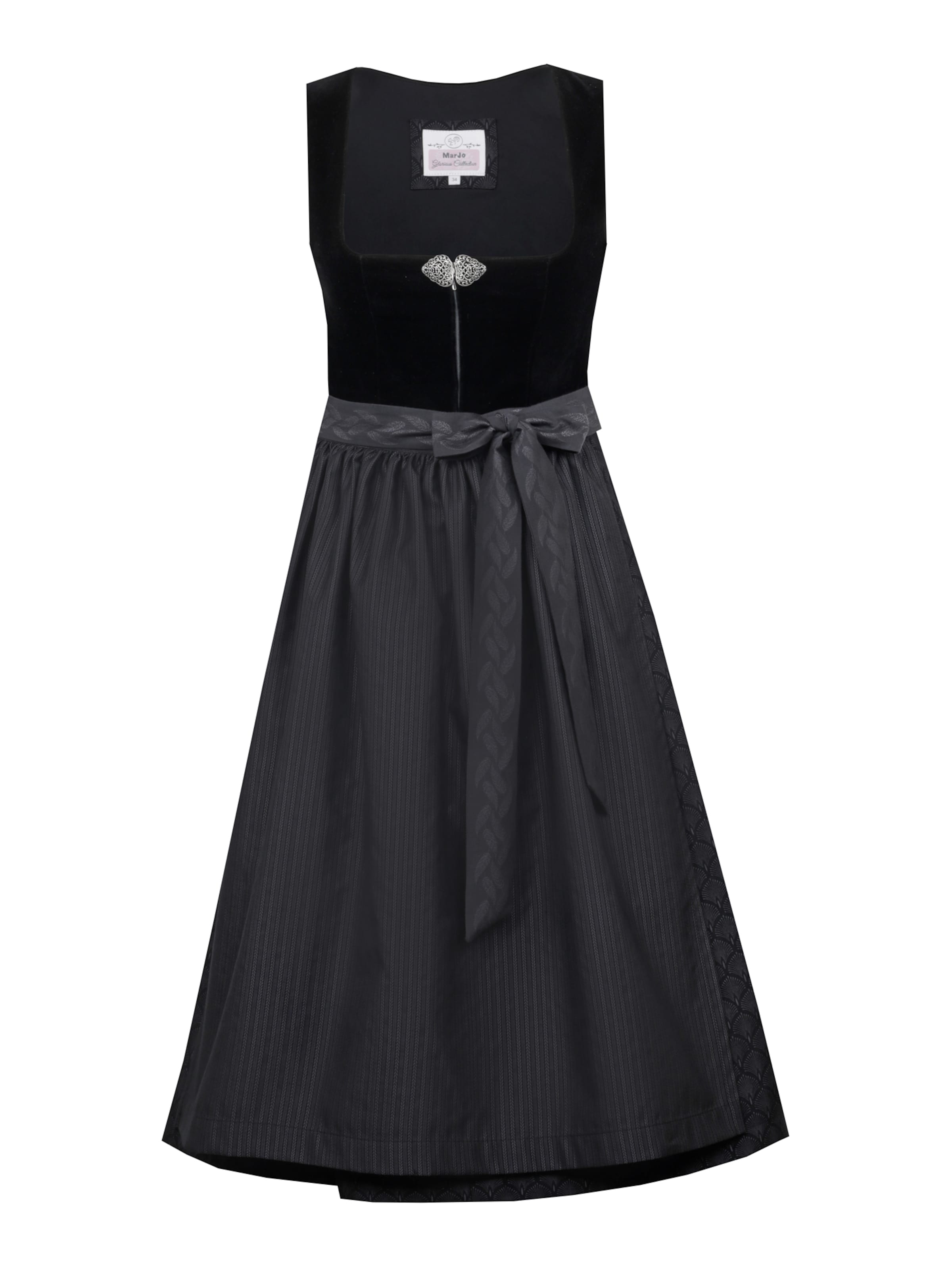 Rochițe tiroleze 'Mönchsroth' de la MARJO pe negru: față