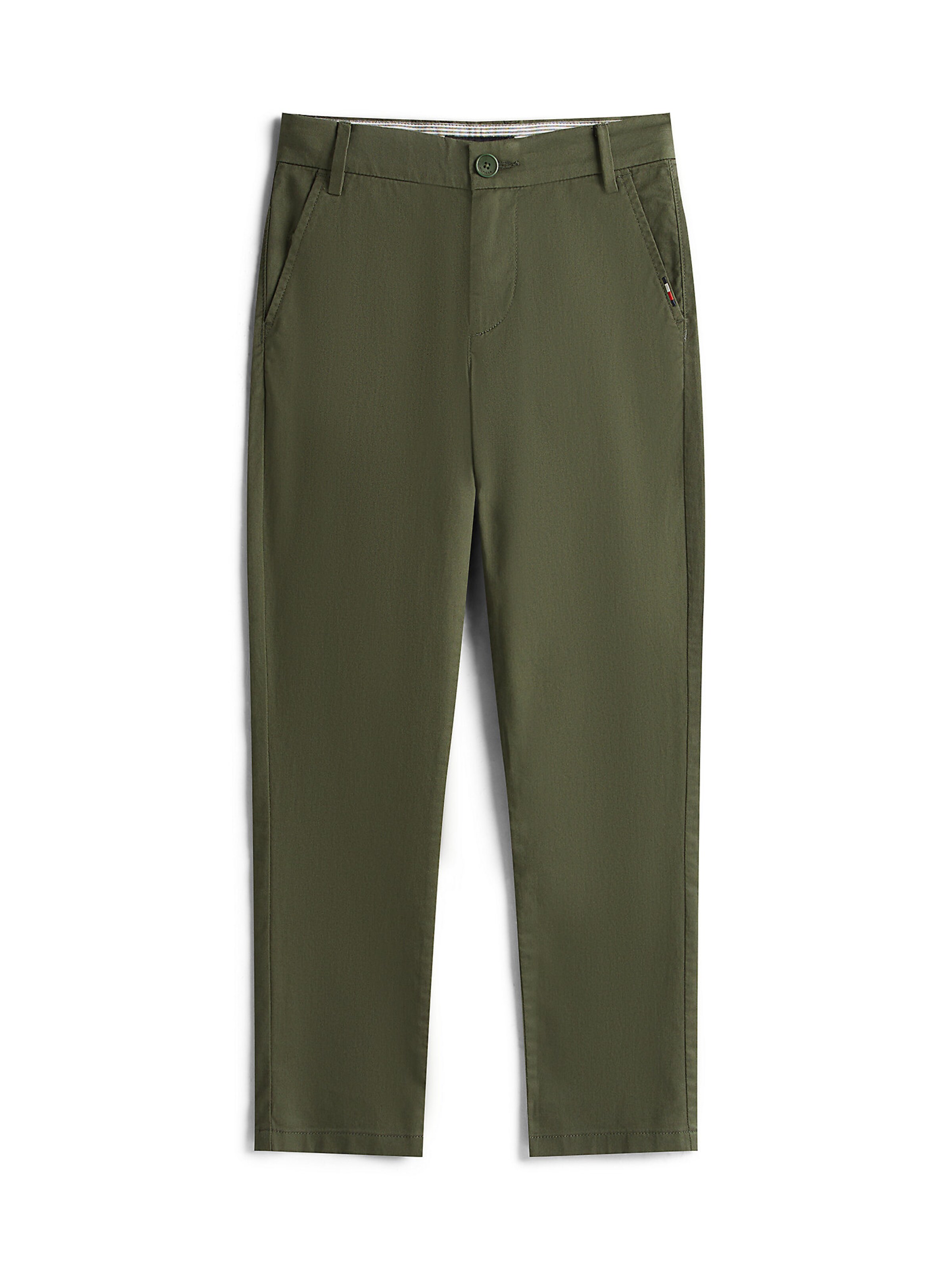 TOMMY HILFIGER Broek '1985 Collection' in Groen: voorkant