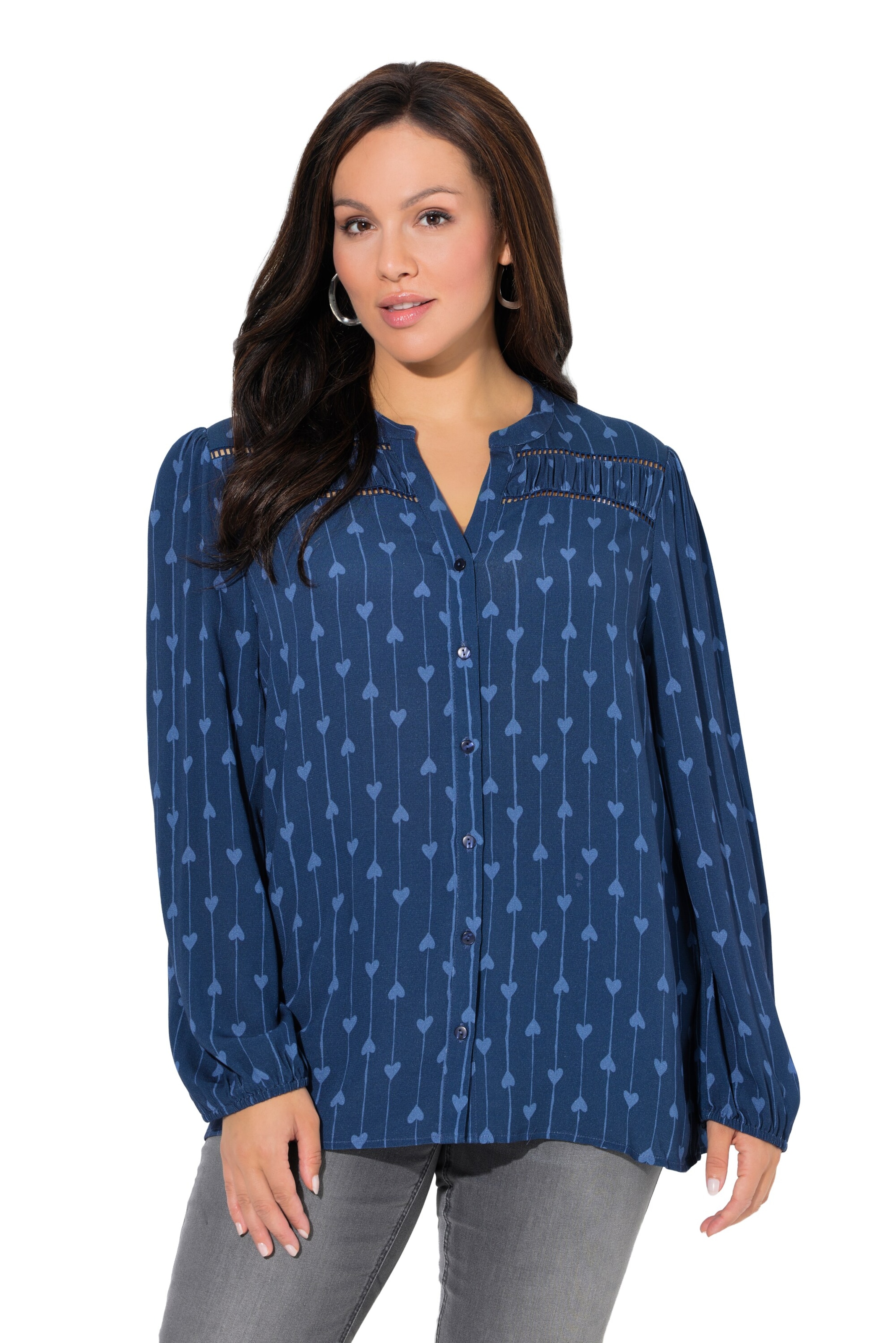 Ulla Popken Blouse in Blue: front
