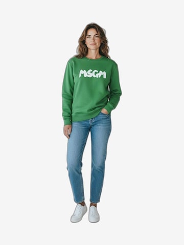 MSGM Sweatshirt in Groen: voorkant
