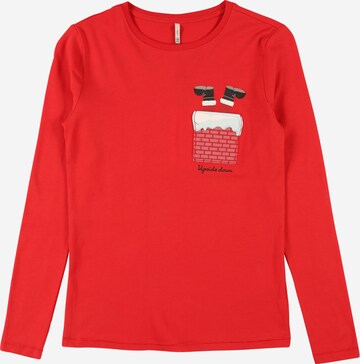 KIDS ONLY Shirt 'SANTA' in Rot: front