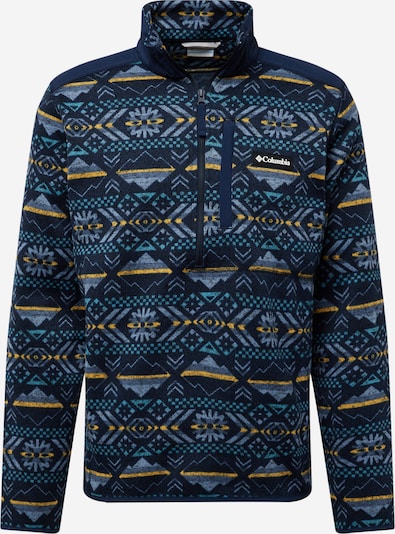 COLUMBIA Sports sweatshirt 'Weather II' in Navy / Smoke blue / Aqua / Dark yellow, Item view
