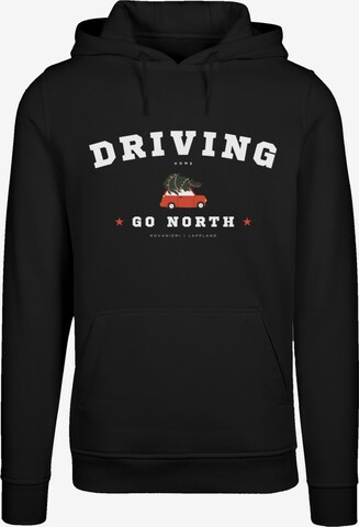F4NT4STIC Sweatshirt 'Driving Home Weihnachten' in Zwart: voorkant