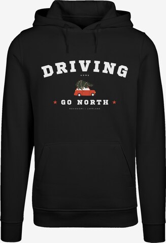 F4NT4STIC Sweatshirt 'Driving Home Weihnachten' in Schwarz: predná strana