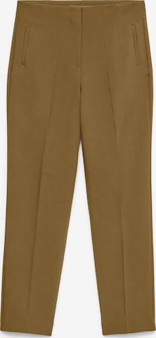 VERO MODA Pleated Pants 'VMZoey' in Brown: front