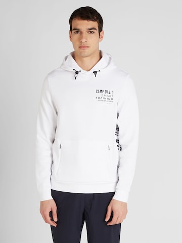 CAMP DAVID Sweatshirt in White: front