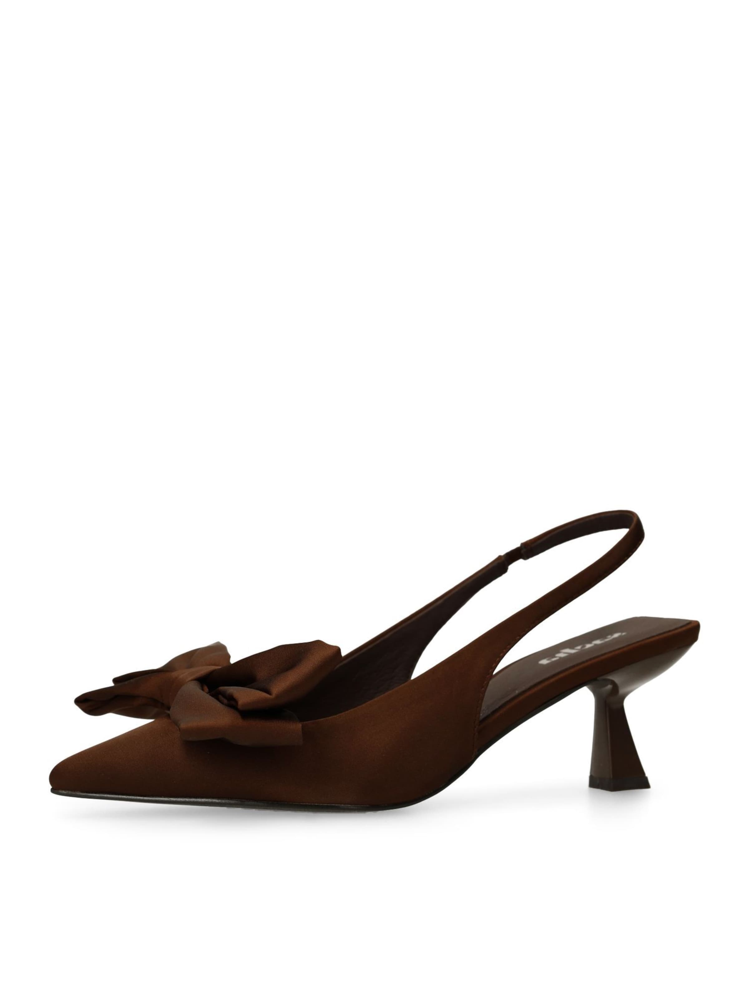 Escarpins à bride arrière SACHA en marron : devant