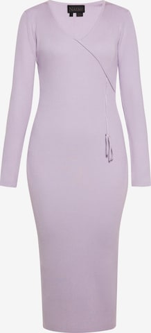 NAEMI Knitted dress in Purple: front