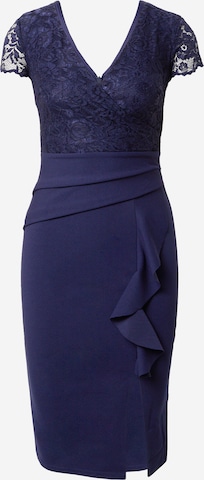 Sistaglam Koktejlové šaty 'BRIDITTA' – modrá: přední strana