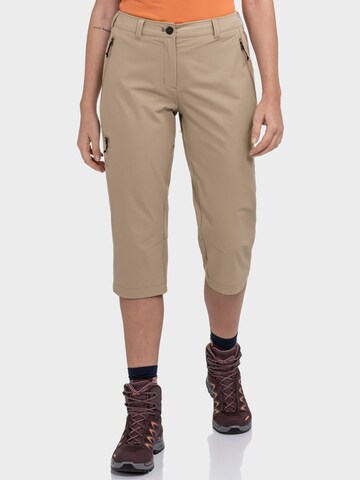 Regular Pantalon outdoor Schöffel en beige : devant