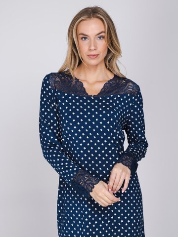 Pastunette Nachthemd 'Premium - Blue Mirage' in Blauw: voorkant