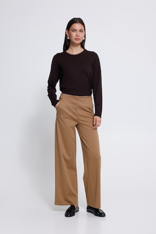 Wide Leg Pantalon 'IHKATE' ICHI en marron