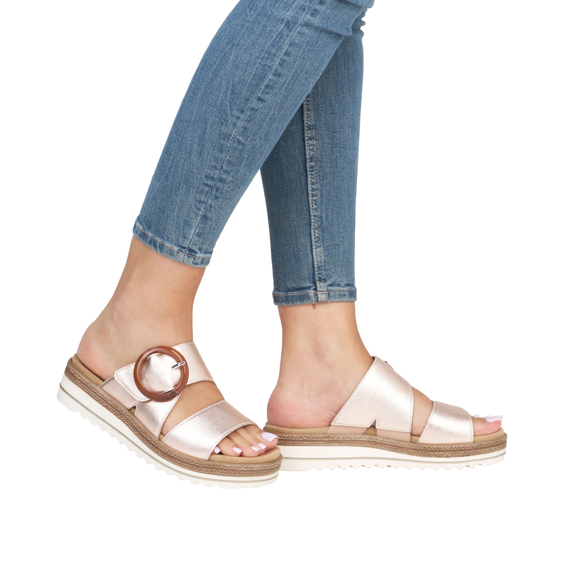 Mule REMONTE en rose : devant