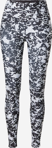 Reebok Skinny Sportbroek 'Lux 2.0 Speckle Modern Safari' in Zwart: voorkant