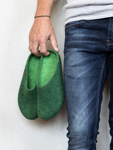 MagicFelt Slippers 'Filzpantoffel Magicfelt 709' in Green