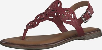 s.Oliver T-Bar Sandals in Brown: front