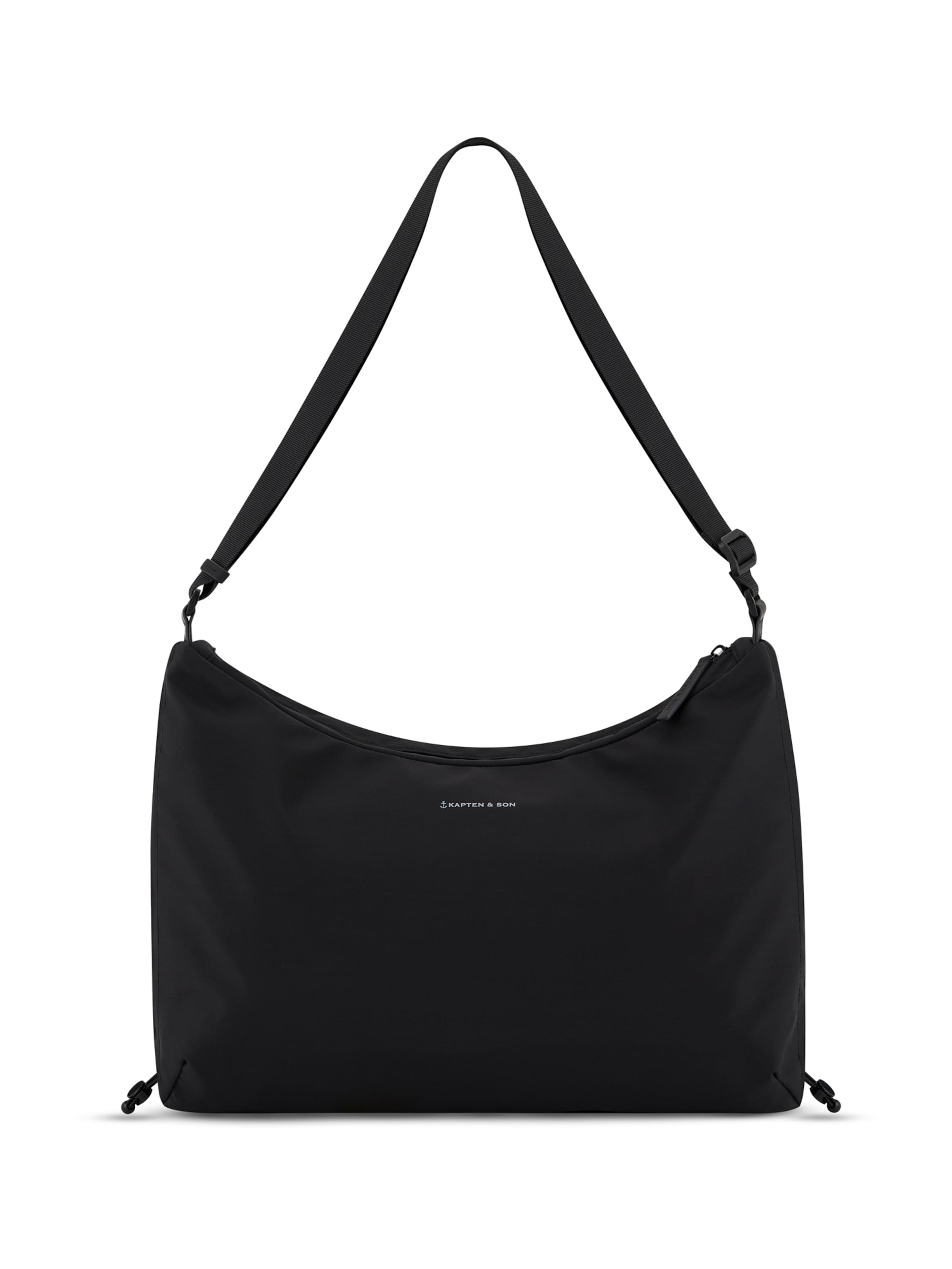 Kapten & Son Õlakott 'Skara Large', värv must: eest vaates