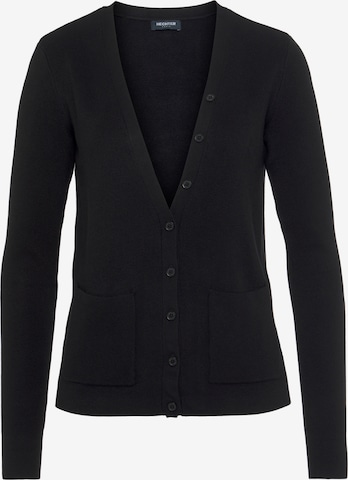 HECHTER PARIS Knit Cardigan in Black: front