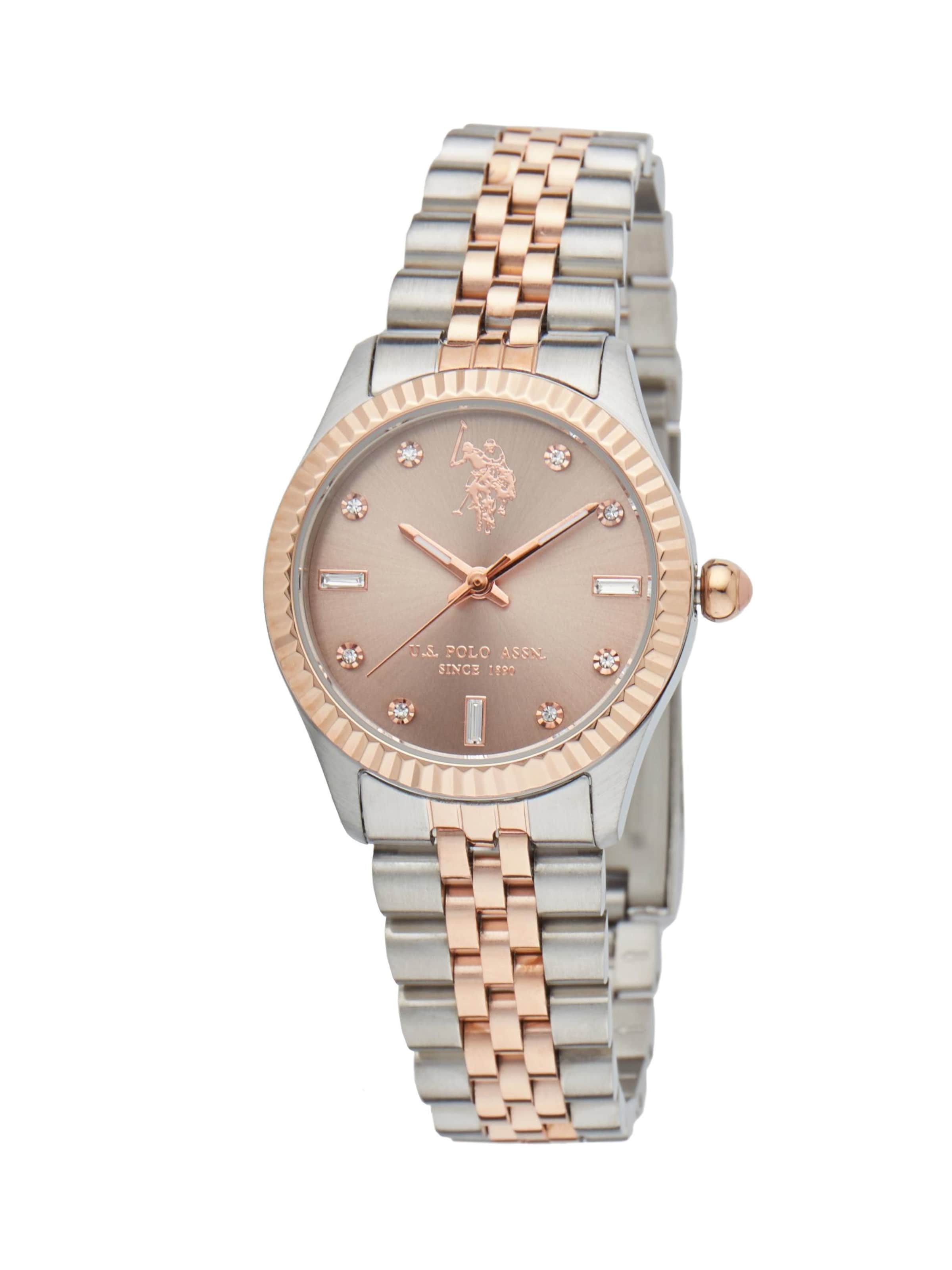 U.S. POLO ASSN. - Reloj analógico 'Celine' en beige: frente