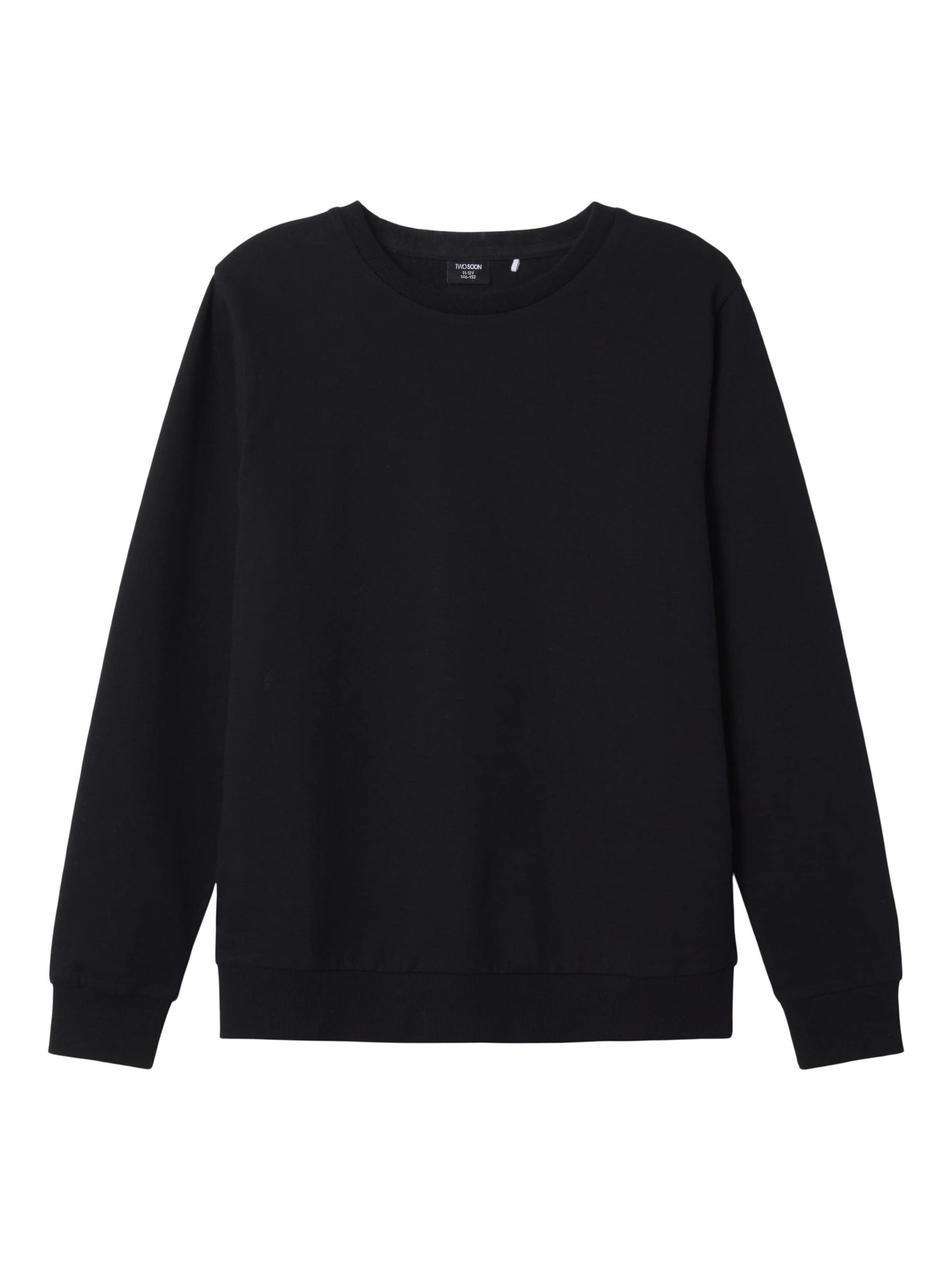 TWO SOON - Sudadera en negro: frente