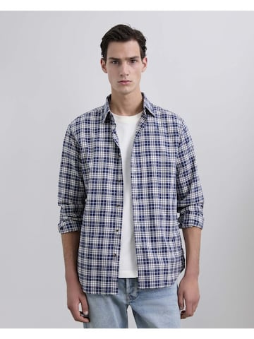 Scalpers Comfort fit Overhemd in Blauw: voorkant