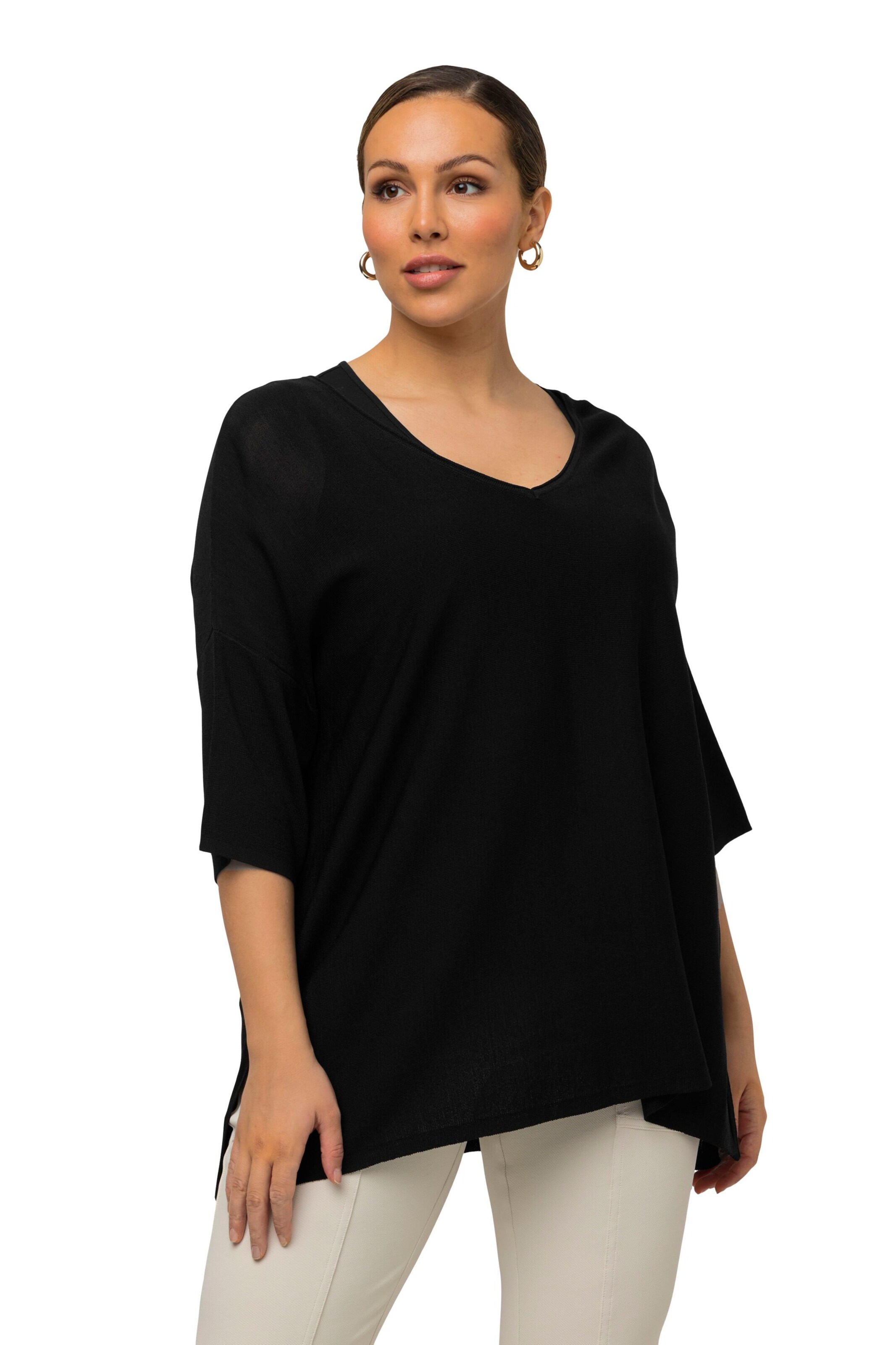 Ulla Popken Pullover in Schwarz: Vorderseite