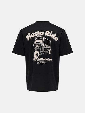 Only & Sons Shirt 'ONSFred Foodie' in Zwart