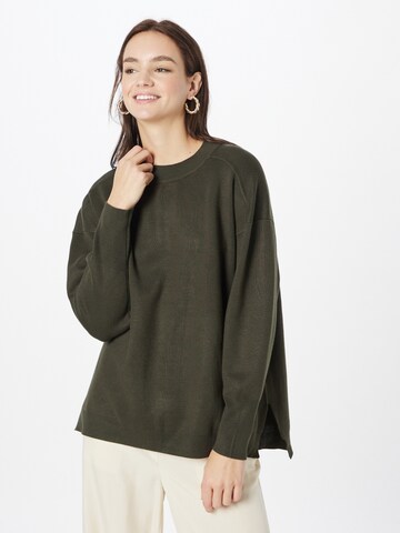 NORR Oversized trui in Groen: voorkant