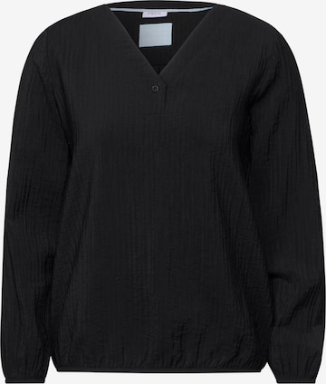 CECIL Strukturtunika in Schwarz: Vorderseite