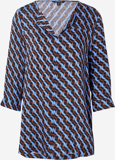 Bluză COMMA pe albastru deschis / maro coniac / negru, Vizualizare produs