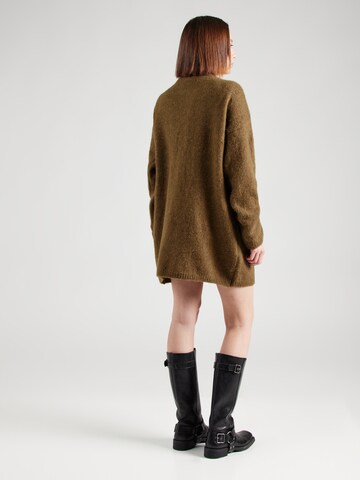 TOPSHOP Pletena obleka | zelena barva