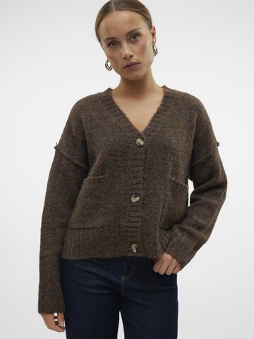 VERO MODA Gebreid vest in Bruin