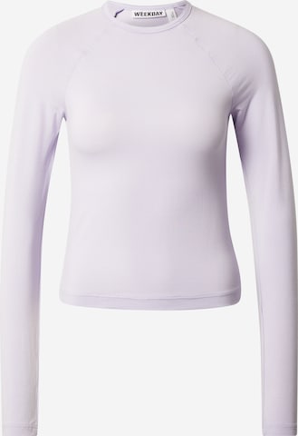 T-shirt 'Elma' WEEKDAY en violet : devant