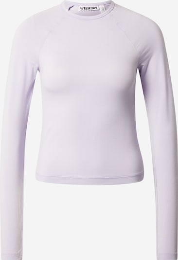 Marškinėliai 'Elma' iš WEEKDAY, spalva – alyvinė spalva, Prekių apžvalga