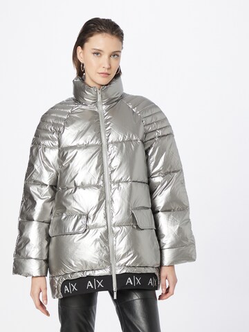 ARMANI EXCHANGE Winter jacket in Silver: front