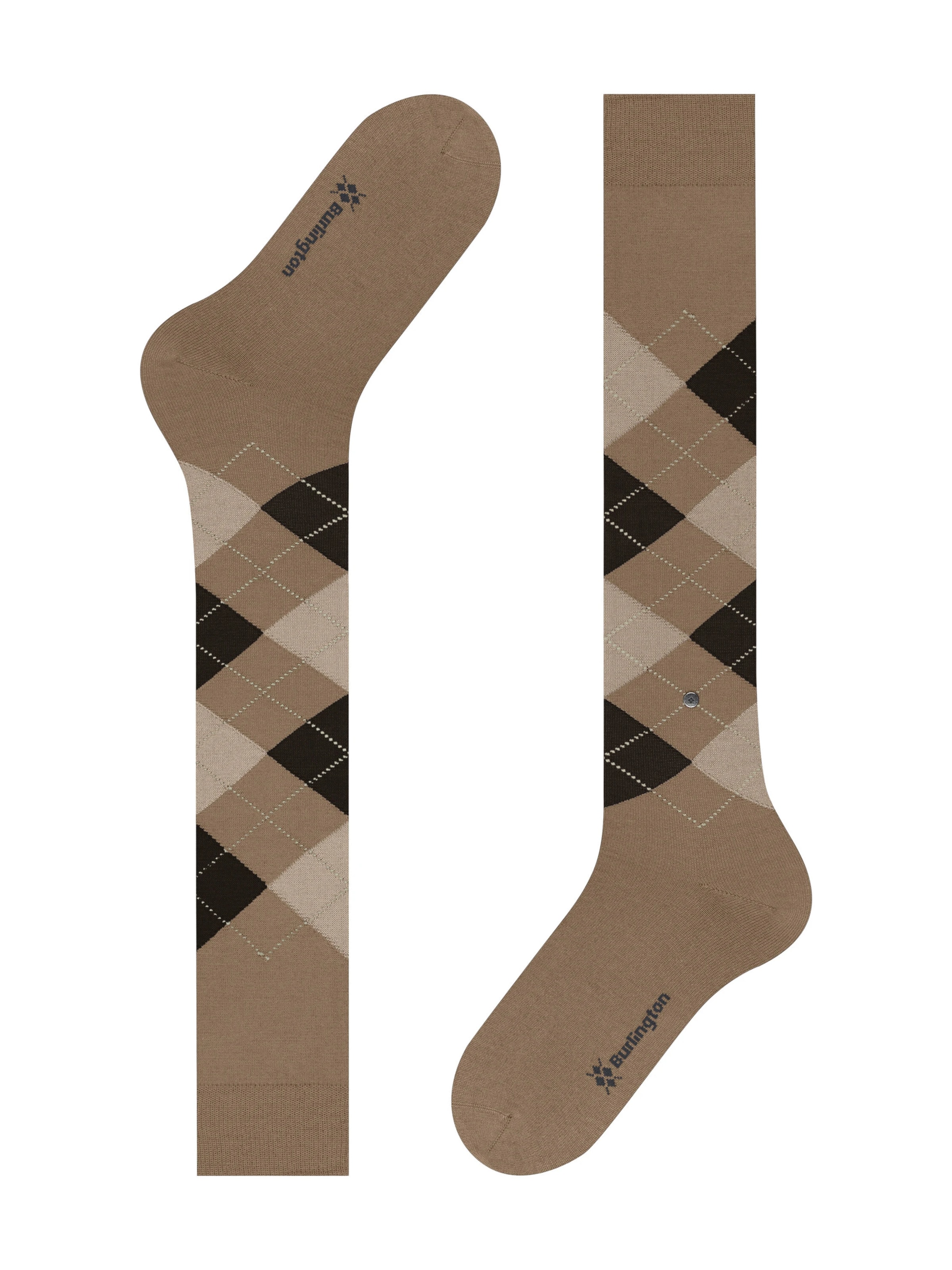 BURLINGTON Knee High Socks 'Edinburgh' in Brown