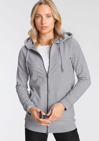 FLASHLIGHTS Zip-Up Hoodie 'Flashlights ' in Grey: front