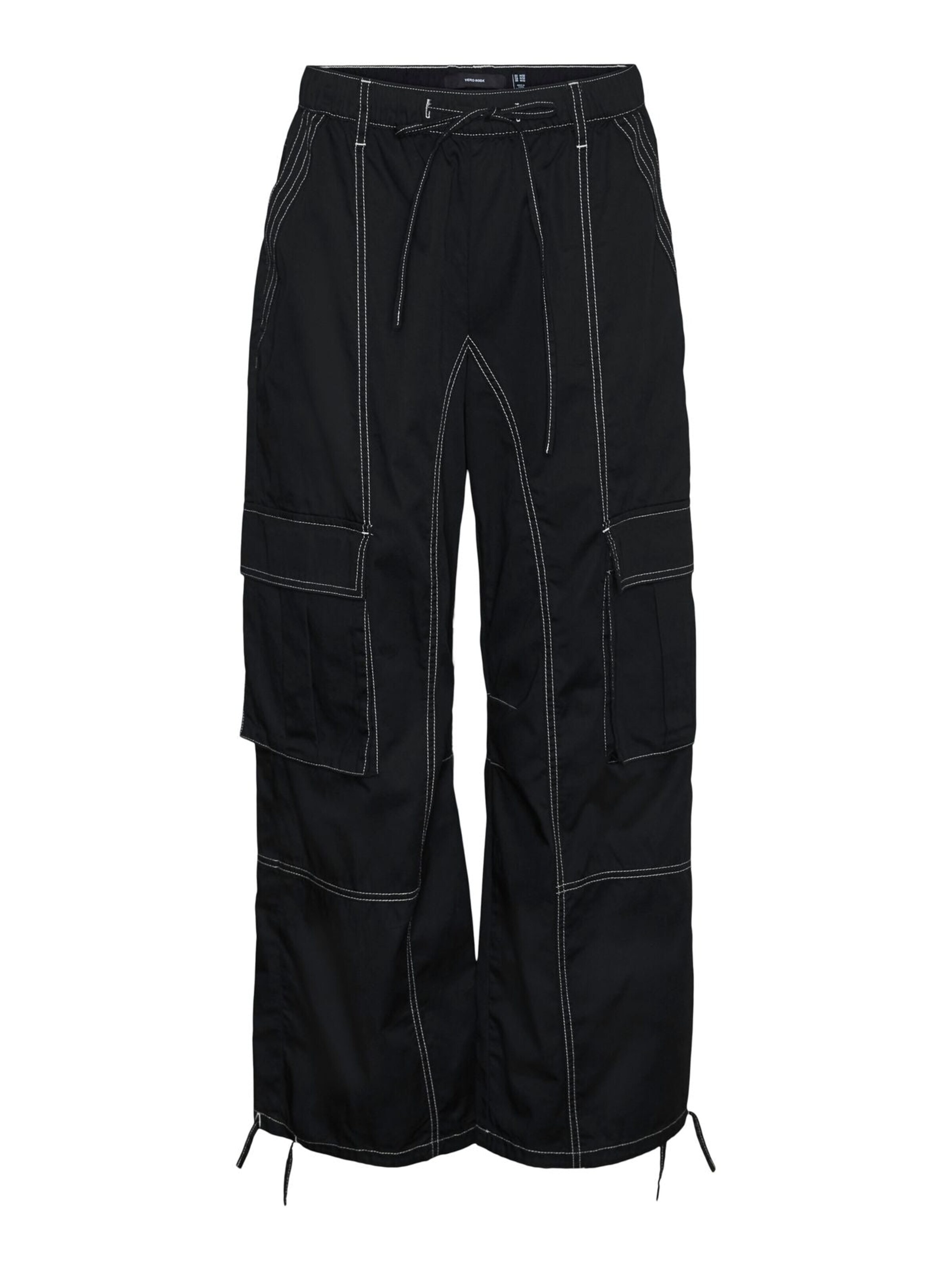 Regular Pantalon cargo '10309430' VERO MODA en noir : devant