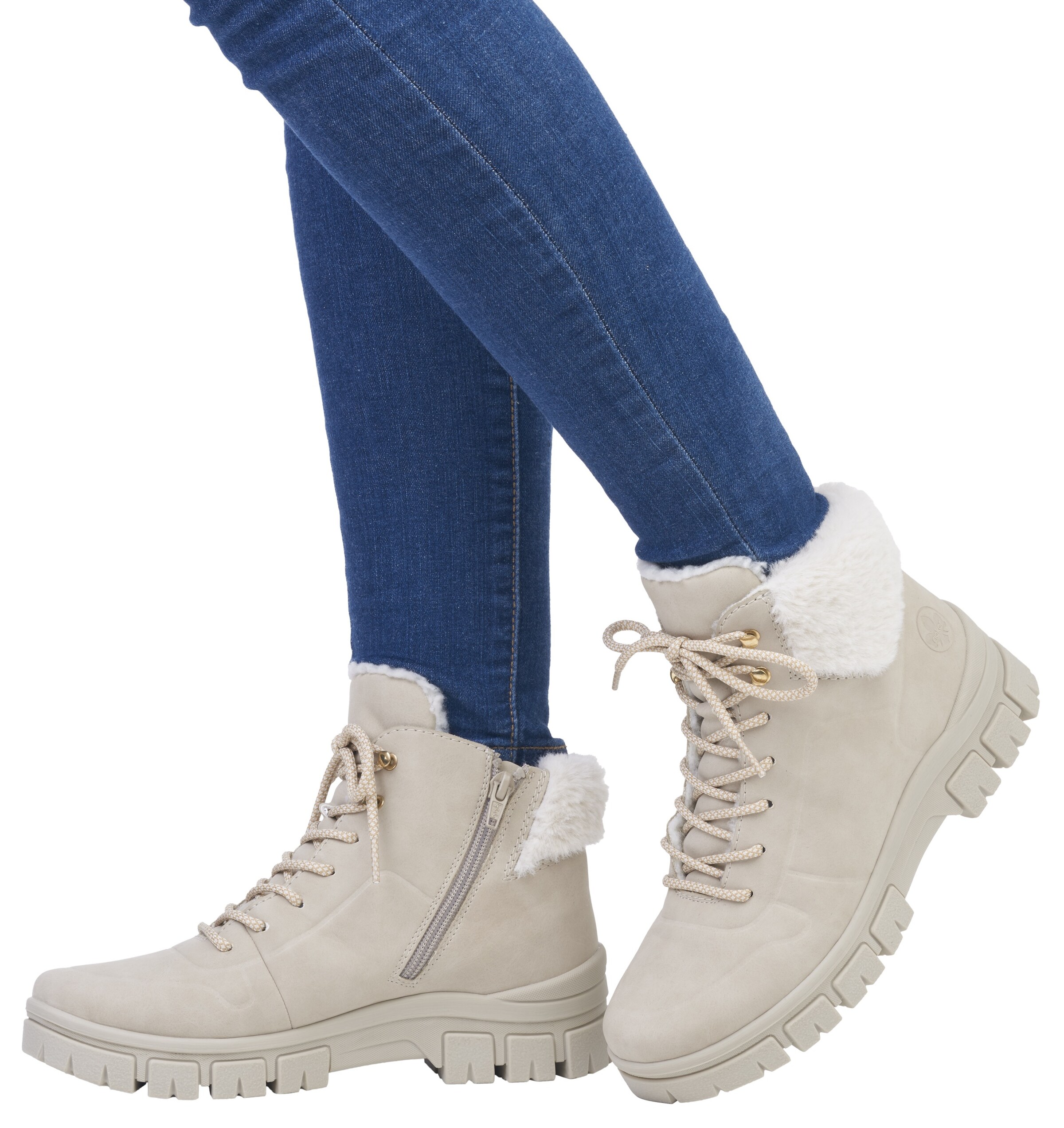 Bottes à lacets 'Z1101' Rieker en beige