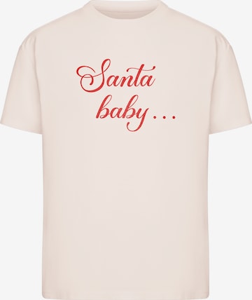 Miss Tee - Camiseta 'Santa Baby' en rosa: frente