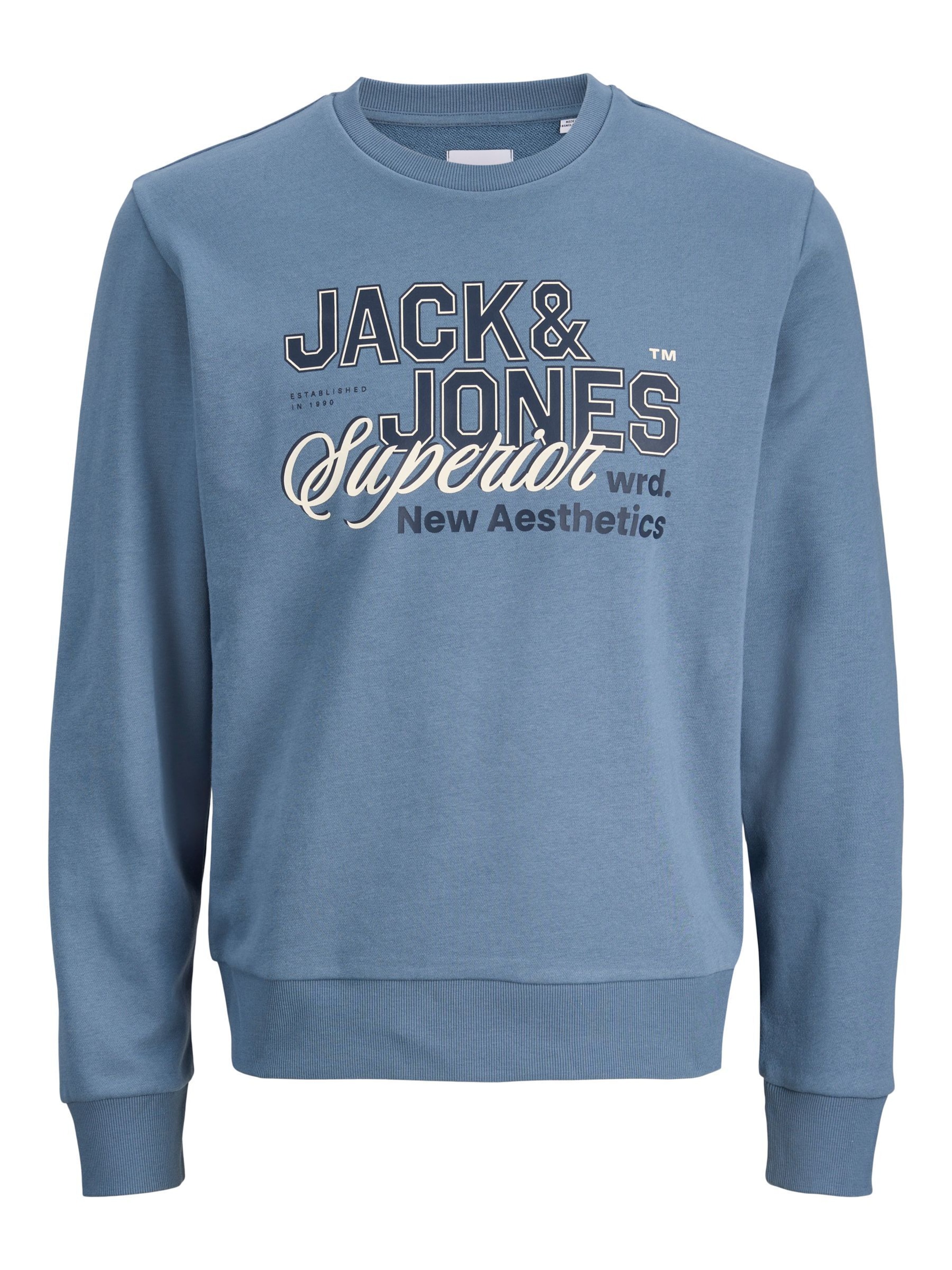 Sweat Jack & Jones Junior en bleu : devant