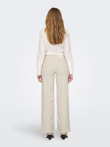 ONLY Wide leg Jeans 'Madison' in Beige