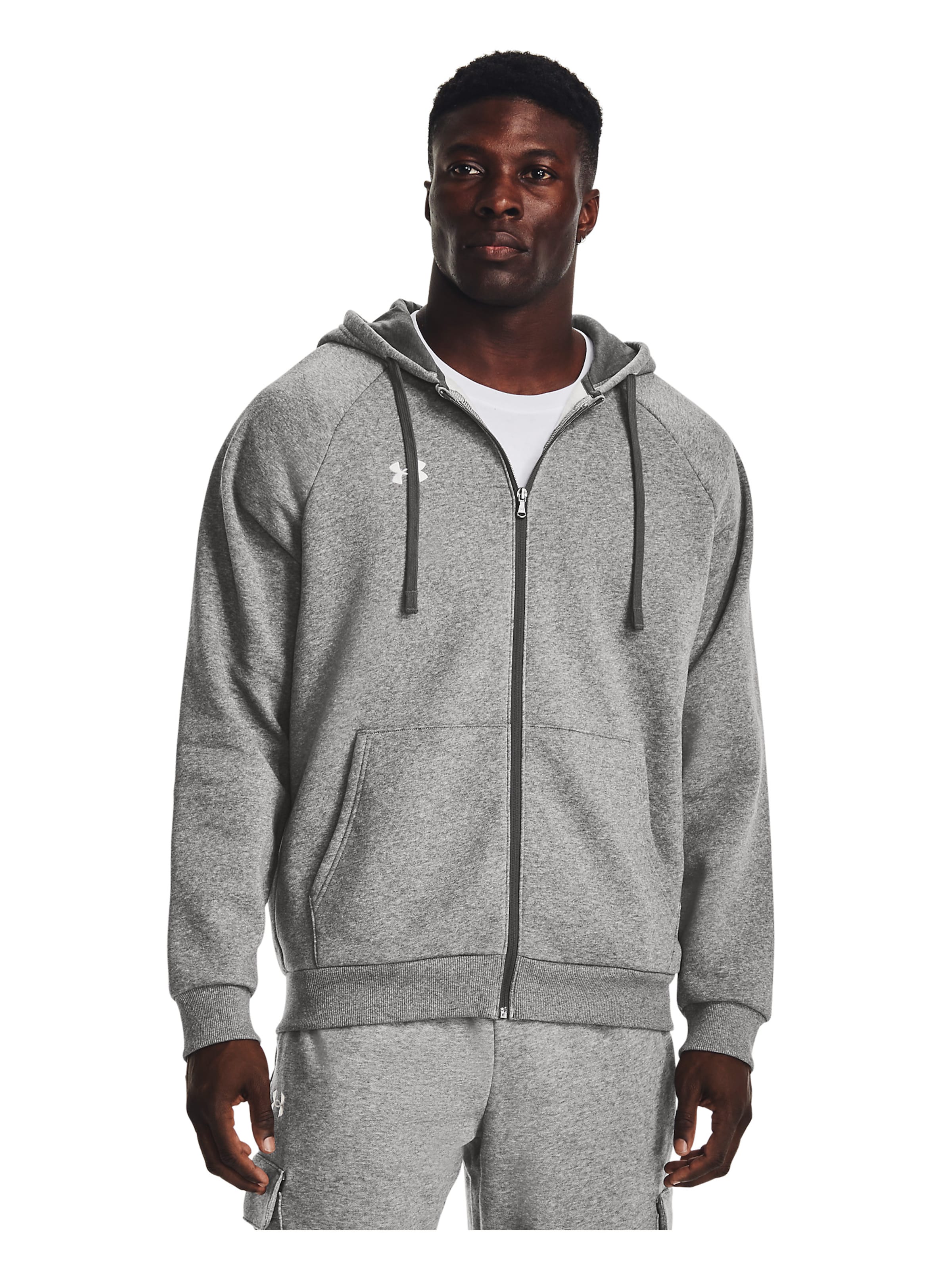 Veste de survêtement 'Rival' UNDER ARMOUR en gris : devant