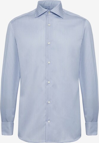 Coupe regular Chemise business Boggi Milano en bleu : devant