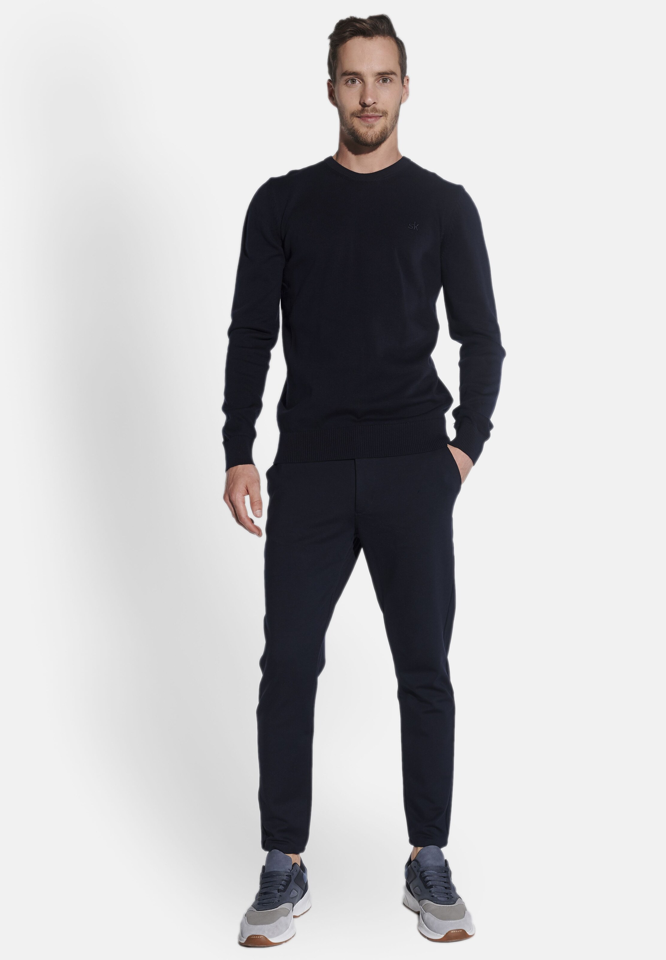 Männer Pullover & Strick Steffen Klein Herren Pullover in Schwarz - UN37381 Männer Pullover & Strick Steffen Klein Herren Pullover in Schwarz - UN37381