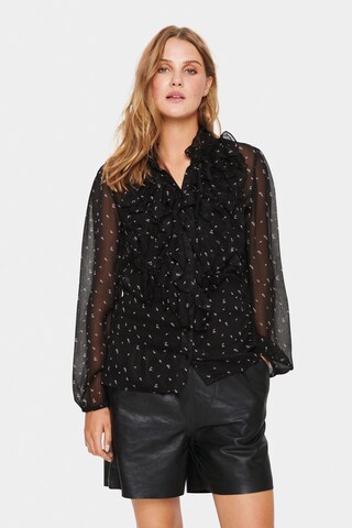 Camicia da donna 'Lilja' di SAINT TROPEZ in nero: frontale