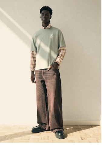Baggy Jeans de la Bershka pe maro: față